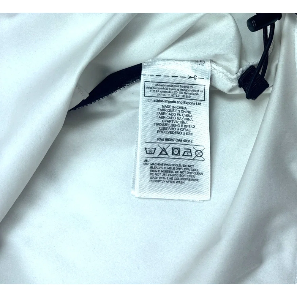 ADIDAS GOLF MEN'S 1/4 ZIP CLIMASTORM PULLOVER WHITE BLACK 2XL TRUMP TURNBERRY